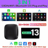 Wireless CarPlay Android Auto AI Multimedia Box Adapter