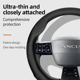 Breathable Leather Wheel Cover for Lancia Ypsilon Car Interior Accessory Hocasen
