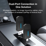 2-in-1 Wireless CarPlay and Android Auto Adapter for VW Toyota CarPlay Adapter LEXXSON