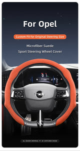 Premium Snap-On Suede Cover for Opel Steering Wheels Car Interior Accessory Hocasen