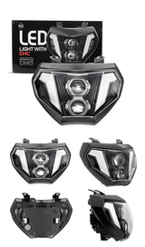 Super MT09 Headlights LED Lamp for YAMAHA MT-07 and FZ09 2014-2019 LED Headlight Assembly ANGLELITE