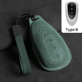Suede Car Key Case Cover For Wey Coffee 01 Tank Tank300 Car Key Protective Shell Accessories
