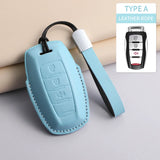 Leather car remote key case for 3 Great Wall models