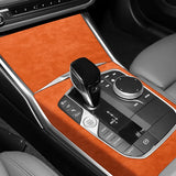 Center Console Panel Trim Frame Sticker for BMW 3er G20 G21 G28 Interior Custom Tuning Accessories Made of Alcantara Interior