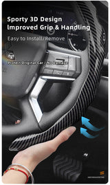 Steering Wheel Cover Carbon Fiber for Cupra Formentor Car Interior Accessory Hocasen