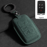 Suede Car Key Case Cover For Land Rover Range Rover Sport Evoque Velar Discovery 5 Sport
