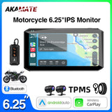 6.25 inch Motorcycle GPS Monitor DVR for Universal Android Head Unit AKAMATE