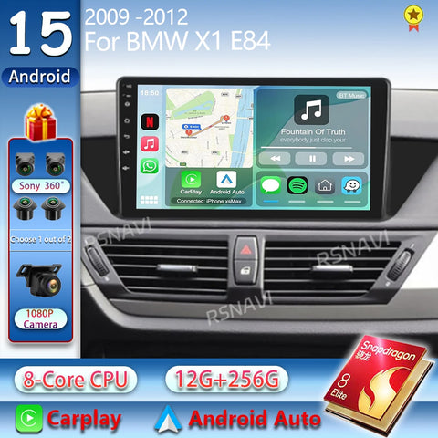 2K QLED Android 15 Head Unit for BMW X1 E84 2009-2012 Android Head Unit RSNAVI