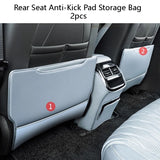 For BYD Seal EV Rear Seat Anti-Kick Pad Storage Bag Leather Seat Back Protective Mat Organizer Anti Rub Accessories 2022-2025