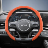 Kia Suede Snap-On Steering Wheel Cover Non-Slip