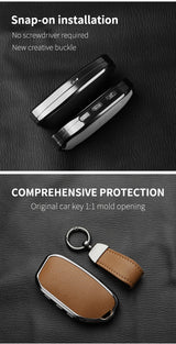 Aluminum Alloy Goatskin Car Key Case Cover for BMW G38 G12 F49 i20 G07 G08 1 5 7 Series x1 x5 x7 ix XM i7 M760 Keychain