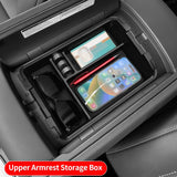 Hyundai Palisade 2026 Car Storage Box Accessories Center Console Armrest Double-layer Storage Organizer Tidying Tray Armrest