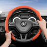 Premium Suede Steering Wheel Cover for Skoda Models