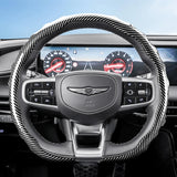 Snap-On Wave-Shaped Steering Wheel Cover for Genesis GV80, G90, G80