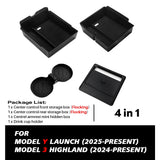 Console Armrest Storage Box Interior Organizer ABS Rubber Pad or Flocking