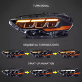 Full LED Projector Headlights S650 Style Mustang Car Interior Accessory VLAND