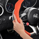 Premium Suede Wheel Cover for Alfa Romeo Giulia Car Interior Accessory Hocasen
