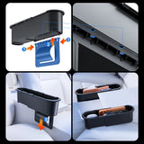 Adjustable Sliding Car Seat Gap Organizer, Flush-Mount Storage Box for Driver & Passenger, 2X Expandable Capacity Car Interio