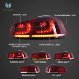 Vland LED Tail Lights Sequential Signal Golf 08-14 Car Interior Accessory Vland