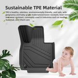 Xpeng G6 2023-2024 Car Floor Mats Cargo Liner Trunk Pad TPE 3D Foot Mat Left Rudder Waterproof BLACK Car Interior Accessory S