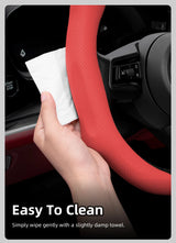 Perforated Leather Steering Wheel Cover for Cupra