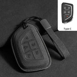 Suede Car Key Case Cover For Cadillac