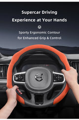 Premium Suede Snap-On Steering Wheel Cover for Volvo