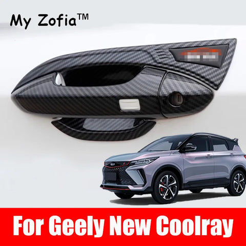 For New Geely Coolray 2023 2024 2025 Car Outer Door Handle Exterior Cover Trim Sticker Protective Car Styling Accessories Car