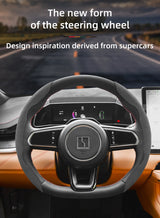 Segmented Suede Steering Wheel Cover for Zeekr Car Interior Accessory Hocasen
