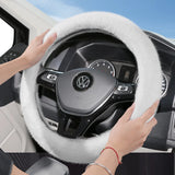 Warm Plush Steering Wheel Cover for Volkswagen Models Car Interior Accessory Hocasen
