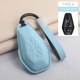 Car Key Case Cover For ARCFOX Alpha S Alpha T αS αT GT ECF ARCFOX-7 PU Leather Car Keychain