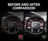 Suede Carbon Fiber Wheel Cover for Ram 1500 2500 3500 Car Interior Accessory Hocasen