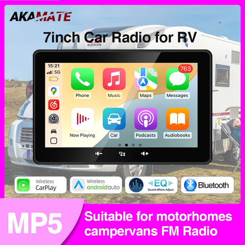 7inch Wireless CarPlay Android Auto Radio for RV ATV UTV Android Head Unit OEM