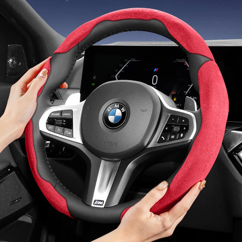 BMW Series Suede Snap-On Wheel Cover Car Interior Accessory Hocasen
