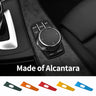 For BMW 3 Series F30 F31 F34 F35 3GT Car Center Console Multimedia Panel Trim Frame Sticker Interior Accessory Made of Alcantara