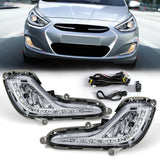 Waterproof LED DRL Fog Lights for Hyundai Accent 2012-2017 Fog Light MAGIC COLORM