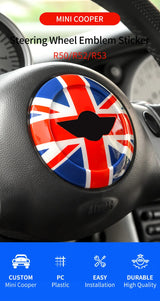 Steering Wheel Center Emblem for Mini Cooper R-Series Car Interior Accessory GMUNI