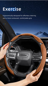 Split Snap-On Suede Steering Wheel Cover for GMC