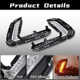 LED Fog Lights DRL for Hyundai Elantra 2016-2018 Car Interior Accessory MAGIC COLORM