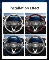 Carbon Fiber Texture Steering Wheel Cover for Chevy Silverado