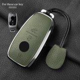 Metal and Leather Car Key Case Cover for Mercedes Benz