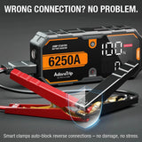 1000A-1200A Portable Jump Starter for Gas/Diesel 1.0L-4.0L Car Interior Accessory EAFC
