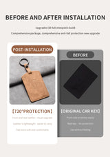 Car Remote Key Case Cover For Leapmotor C16 B01 C10 C11 Sheep Suede Car Key NFC Card Protector Shell Kychain Holder Accessori