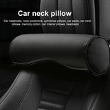 Leather Neck Pillow Lumbar Support for Universal Car Car Interior Accessory LINGLUYANG