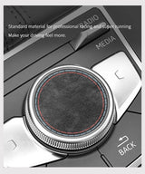 For Audi 8V A3 S3 (2014-2019) Sport Car Multimedia Knob Trim Sticker Cover Panel Made of Alcantara Interior Accessories Decor
