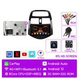 9-inch Android 12 Head Unit with CarPlay for Chevrolet Spark