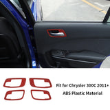 Interior Trim Cover Red Carbon Fiber for Chrysler 300C