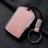 Metal and Leather Car Key Case Cover for Volvo XC40 XC60 S90 XC90 V90 2017 2018 Accessories