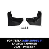 TPE Mud Flaps for Tesla New Model Y 2025 Launch Juniper No Drilling Mud Flaps TEKSY Front 2Pcs