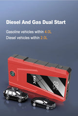 600A Compact Jump Starter for Up to 3.0L Gas Vehicles Car Interior Accessory EAFC